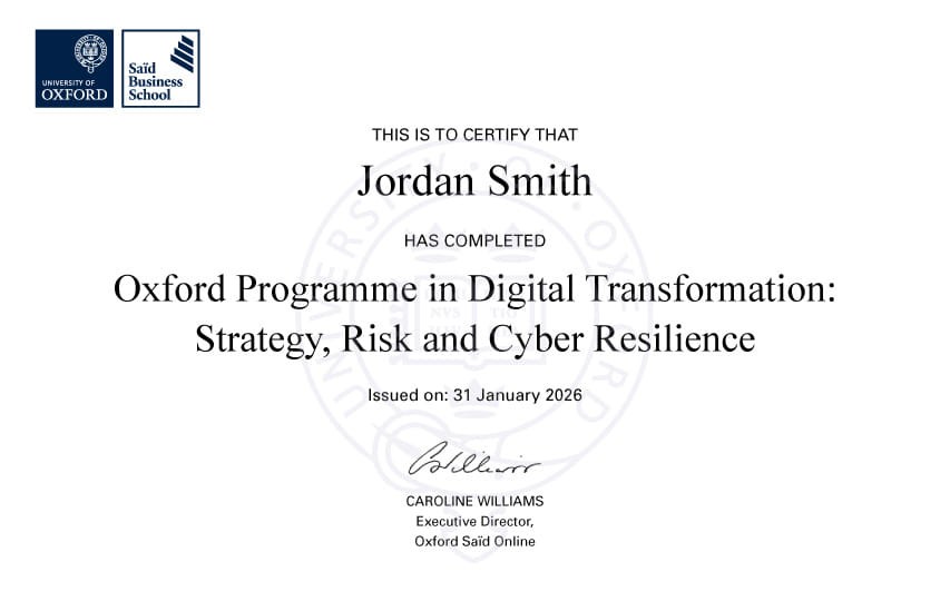 Oxford Saïd advantage